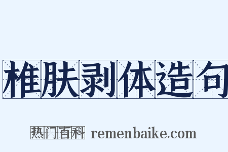 椎肤剥体造句是什么意思的图片